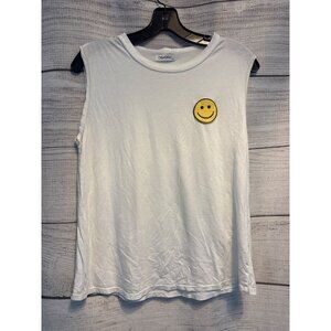 Lauren Moshi Sibley Smiley Face Sleeveless Tank Top Size XS